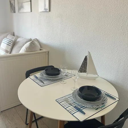 Le Petit Havre De Mer, Climatise Avec Vue 아파트 생 망드리에 쉬르 메르